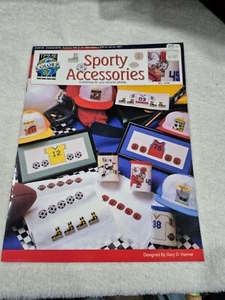 SPORTY ACCESSORIES--Soccer--Basketball--Hockey--Counted Cross Stitch Pattern - Picture 1 of 2
