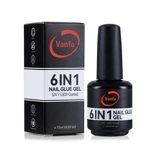 Vanfa 6 IN 1 Nail Glue Gel for Acrylic Nails Extension Nail Tips - Picture 1 of 5