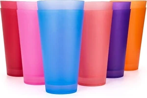 32-ounce Plastic Tumblers/Large Drinking Glasses/Party Cups/Iced Tea Glasses Set - Picture 1 of 15