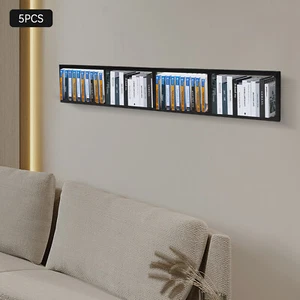 5PCs 34 In Video Game Rack Media Storage Shelves for Wall, CD DVD Storage Shelf - Picture 1 of 20