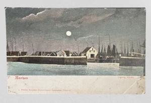 AK Niederlande • Hafen bei Marken • ungeteilter Rücken mit Stempel - Bild 1 von 2