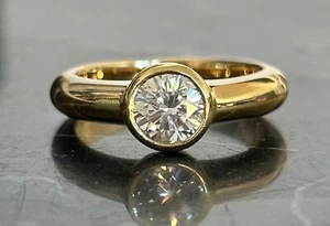 Tiffany & Co Etoile Bezel Set 0.94ct Round Solitaire diamond 18k $17,000 - Picture 1 of 16