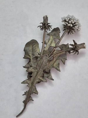 Michael Michaud Dandelion Pearl Pin Brooch - Image 1 of 4