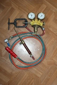 Perkeo Schweißbrenner Gasflaschen Armatur und Brenner, Acetylen - Bild 1 von 7