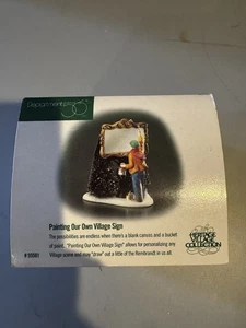 DEPT 56 Heritage Village Collection Painting Our Own Village Sign 55501 Figur - Bild 1 von 4