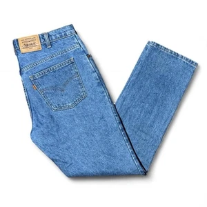 Vintage 90s Orange Tab Levi’s 631 Straight Leg Denim Blue Wash Jeans 34x30” - Bild 1 von 8