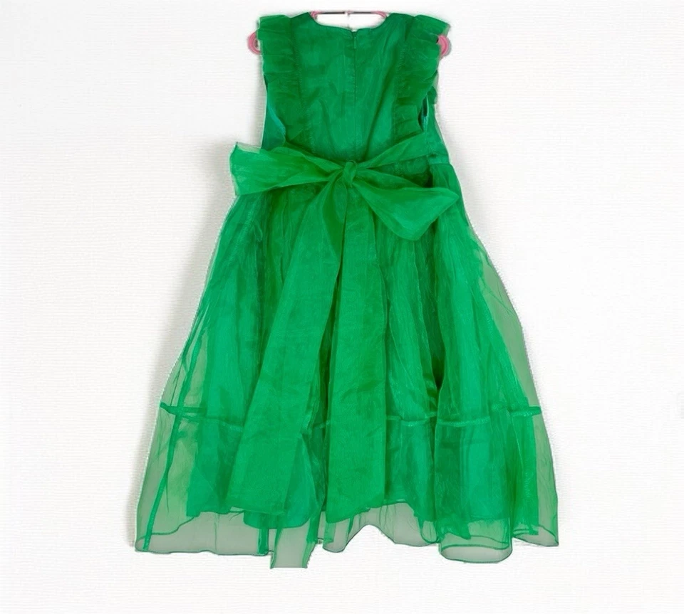 Vestido de Fiesta Trish Scully Niñas 8 Años Verde Esmeralda Volantes Formal Vacaciones Dinero Antiguo Foto 1 de 4