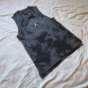 NIKE Jordan maglia uomo piccola nera grigia tie dye basket canotta maglia NBA - Foto 1 di 13