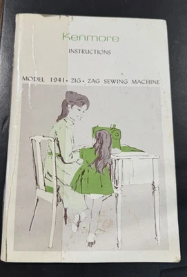 DE COLECCIÓN SEARS Kenmore Modelo 1945 ZIG ZAG Máquina de Coser Usuario Libro de Funcionamiento Foto 1 de 2