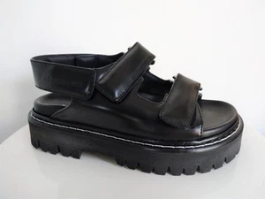 Auth DSQUARED2 Black Leather Padded Slingback sandals in size 37 - Bild 1 von 5