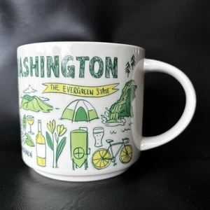 Starbucks Kaffeebecher WASHINGTON Been There Series 14oz Evergreen State - Neu - - Bild 1 von 8