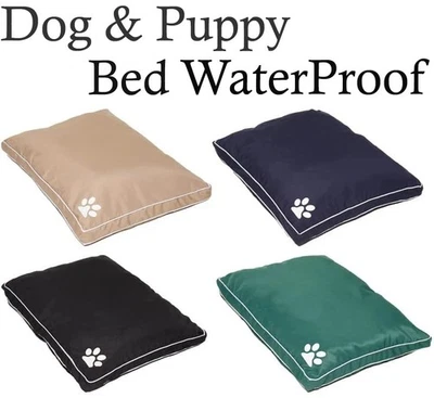 Heavy Duty Waterproof Dog Bed Tough Washable Pet Cushion Mattress All Sizes - Image 1 of 4