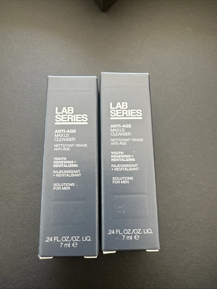 Lab Series 2 limpador diário masculino anti-idade Max LS 0,24 oz cada mini viagem NOVO - Imagem 1 de 1