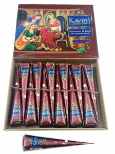 Natural Kaveri Temporary Tattoo Mehandi Herbal Henna Cones Body Art Kit - Picture 1 of 6