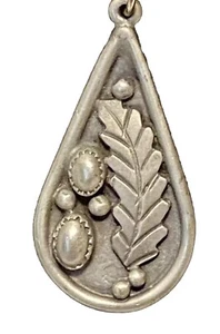 George S. Preisner Rare Vintage Pewter Necklace 2 “ Long Pendant On 19 “ Chain - Picture 1 of 4