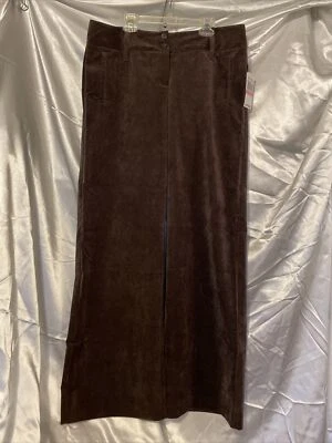 NUEVO CON ETIQUETAS MICHAEL KORS 10 Pantalones de Pana Elásticos Suaves Marrón Chocolate Cordón Fino $109 Foto 1 de 4