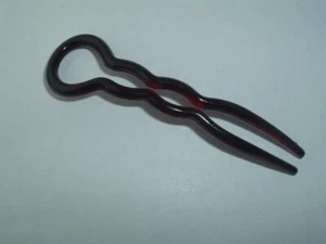 VINTAGE FAUX TORTOISE PLASTIC HAIR STICK PIN UP DO HAIR ACCESSORY - Picture 1 of 2
