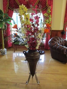 Artificial flowers orchids 180cm total height floor standing - Picture 1 of 15