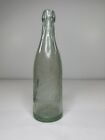 Vintage  Jung Brewing CO embossed letter glass Aqua beer bottle Milwaukee 1800’s