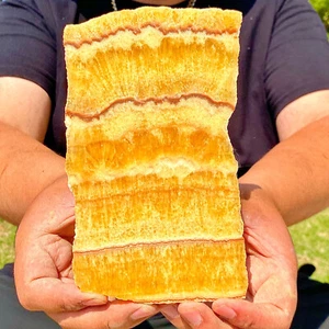440G Natural yellow calcite flakes mineral polished crystal energy therapy - Picture 1 of 13