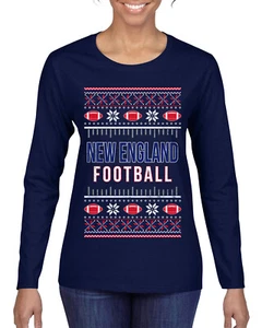 City of New England NE American Football Womens Graphic Long Sleeve T-Shirt - Picture 1 of 2
