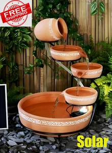 Solar Powered Garden Water Feature with Outdoor Water Fountain - Picture 1 of 7