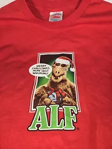 T-shirt maglietta natalizia vintage ALF rossa uomo extra large XL Tennessee River TV show - Foto 1 di 3