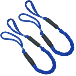 2PCS Marine Bungee Dock Line/Boat Mooring Rope Bungee Tie Down Stretch Blue EOB - Picture 1 of 6