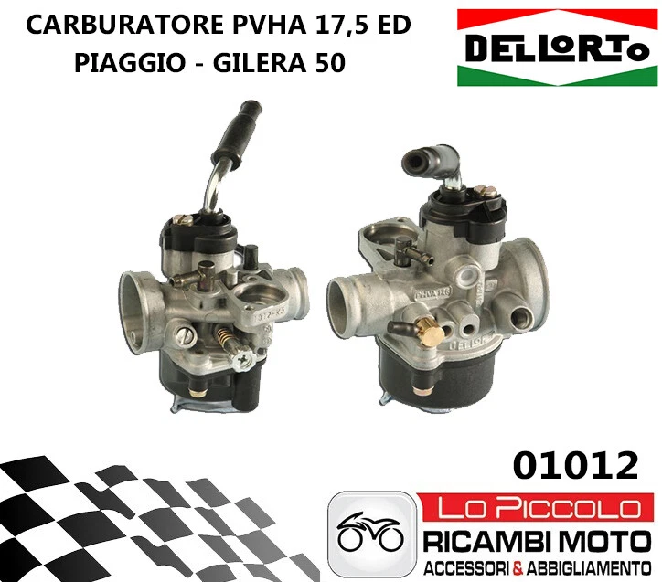 01012 CARBURATORE PHVA 17,5mm ED DELL'ORTO (Piaggio/Gilera) ARIA AUTOMATICA