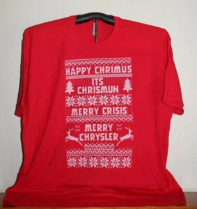 Camiseta de aspecto suéter de Navidad borracho 3XL/XXXL en rojo - Imagen 1 de 5