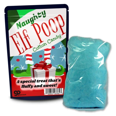GEARS OUT Elf Poop Cotton Candy for Christmas Stocking Stuffers - Cute - Funny - Elves