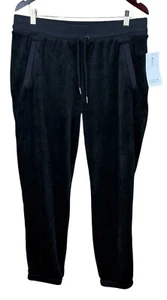 Athleta NWT Womens Recover Cozy Jogger Large L Black Drawstring Fuzzy New - Picture 1 of 5