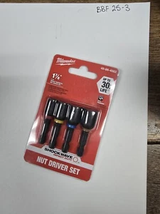 Milwaukee 49-66-4562 Shockwave Magnetic Nut Driver Set 4pc 1 7/8” - NEW - Picture 1 of 2