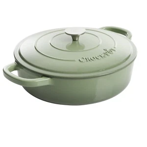 Crock Pot Artisan 5-Quart Enameled Cast Iron Braiser - Pistachio Green - Picture 1 of 5