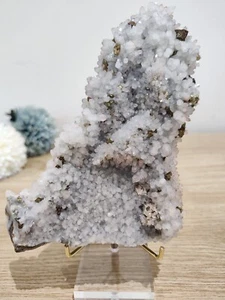 Clear Red Quartz Crystals Sphalerite Chalcopyrite Mineral Specimen Gifts idea - Picture 1 of 5