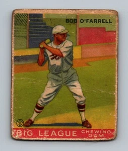 1933 Goudey #34 Bob O'Farrell NIEDRIGE QUALITÄT Vintage Baseballkarte - Bild 1 von 2