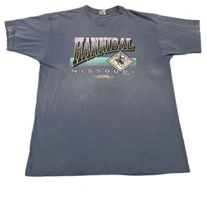 Vintage Single Stitch Fruit Of The Loom T-Shirt Hannibal Missouri Größe XXL USA - Bild 1 von 11