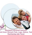 Mauspad Mausepad individuell bedruckt mit ihrem Wunsch Foto Logo Motive Text Neu