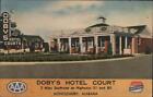 1952 Montgomery,AL Doby's Hotel Court Alabama E.B. Thomas Linen Postcard Vintage