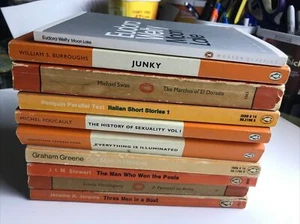 10 Literary Classics Burroughs Foucault Hemingway Graham Greene Michael Swan - Picture 1 of 24
