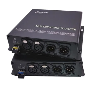 4 Ch AES/EBU Audio to Fiber Converter 20 Km with 48K/24bit, Compliance with AES3 - Picture 1 of 5