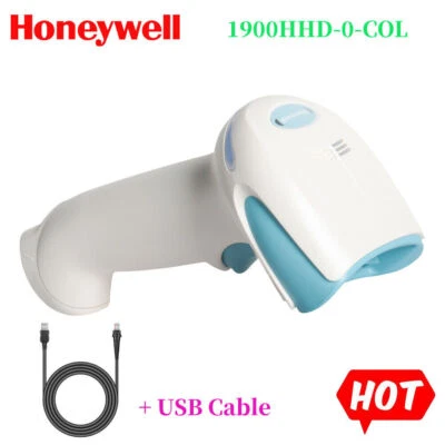 Honeywell 1900HHD-0 Handheld Wired 2D Barcode Scanner With USB Cable White - Image 1 of 4