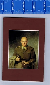 General & Future President Wight D. Eisenhower in Uniform - Matted Art 4X6 - Picture 1 of 1
