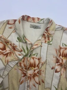 Tommy Bahama Men Tropical Floral Silk Camp Shirt Sz XXL Button Down Short Sleeve - Picture 1 of 9