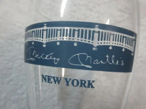 Mickey Mantle's 20th Anniv. 8" Philson Beer Glass from M.M. Rest . In N.Y. City - Picture 1 of 5