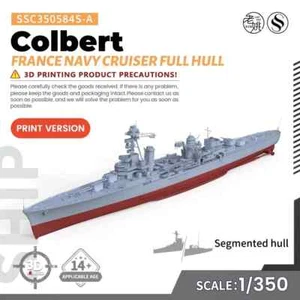 SSMODEL SSC350584S-A 1/350 Modelo Kit Francia Marina Colbert Cruiser CASCO COMPLETO - Imagen 1 de 4