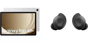 Samsung Galaxy Tab A9+, Large Display, 3D Sound, 64GB, Silver + Buds FE graphite - Picture 1 of 6