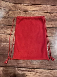 Bath And Body Works Red Plush Drawstring Bag Backpack - Picture 1 of 3