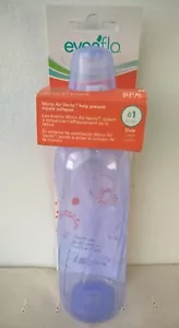 Even Flo Classic Plastic Baby Bottles, 0-3 m, 8 OZ, Slow Flow, Purple, New - Picture 1 of 1