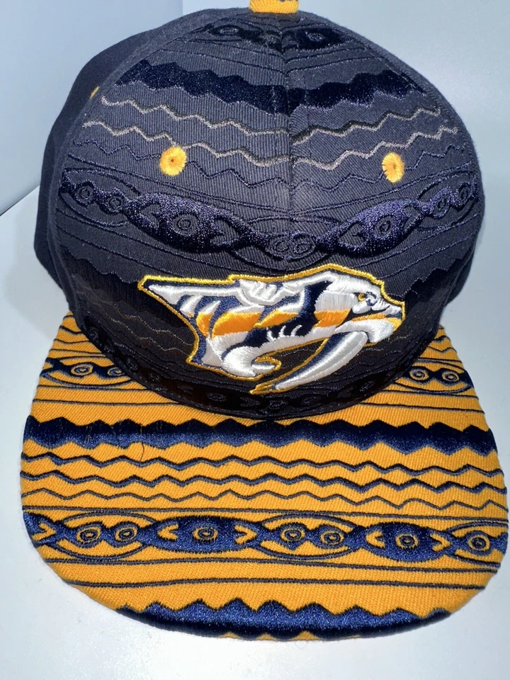 Zephyr NHL Nashville Predators RARE Thick Flat Bill SnapBack Hat- (14) - Image 1 of 4